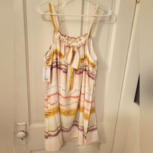 Nine West Ruched Halter Neckline Mini Dress